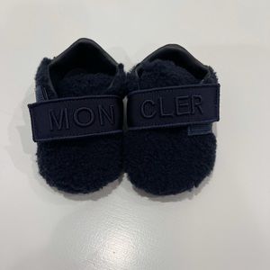 Moncler Baby Booties- Navy Blue